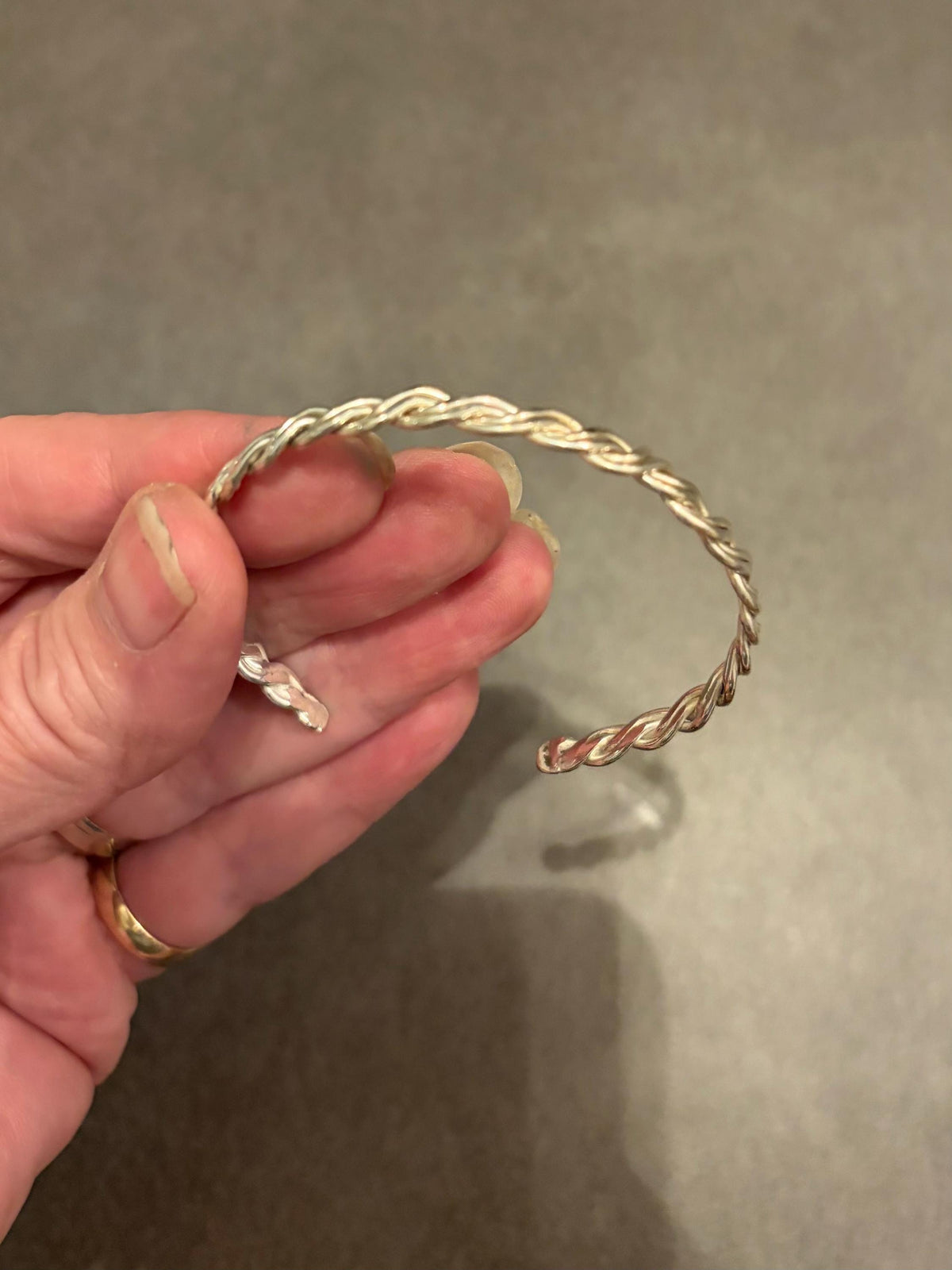 Argentium Silver Braided Cuff Bracelet, Modern Tarnish Resistant Jewelry