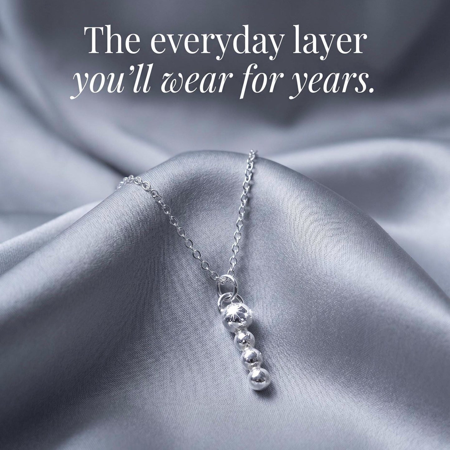 Handcrafted Argentium Silver Charm Necklace, Everyday Layering Jewelry