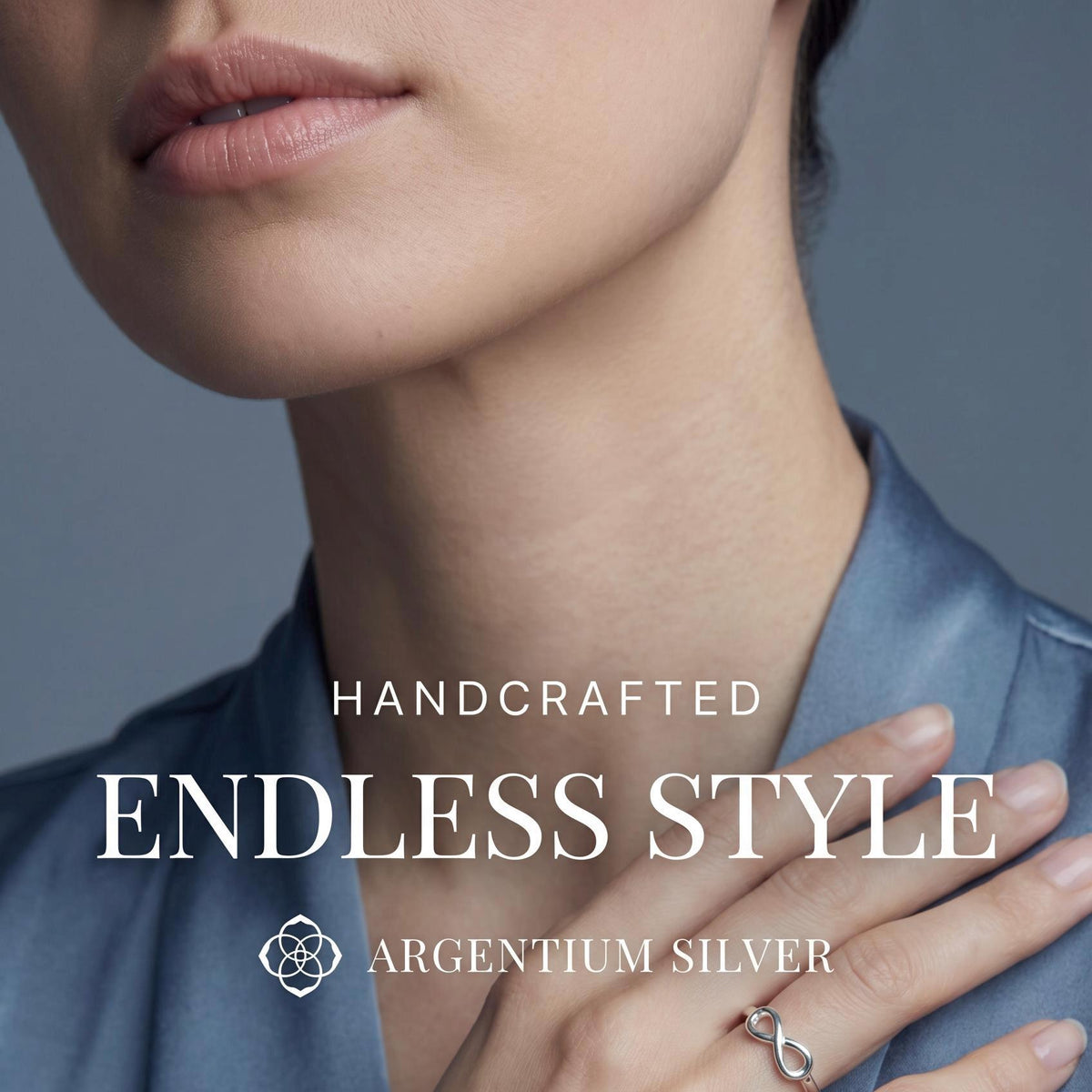 Handcrafted Argentium Silver Infinity Ring, Hypoallergenic and Tarnish Resistant Silver Jewelry Gift for Teen