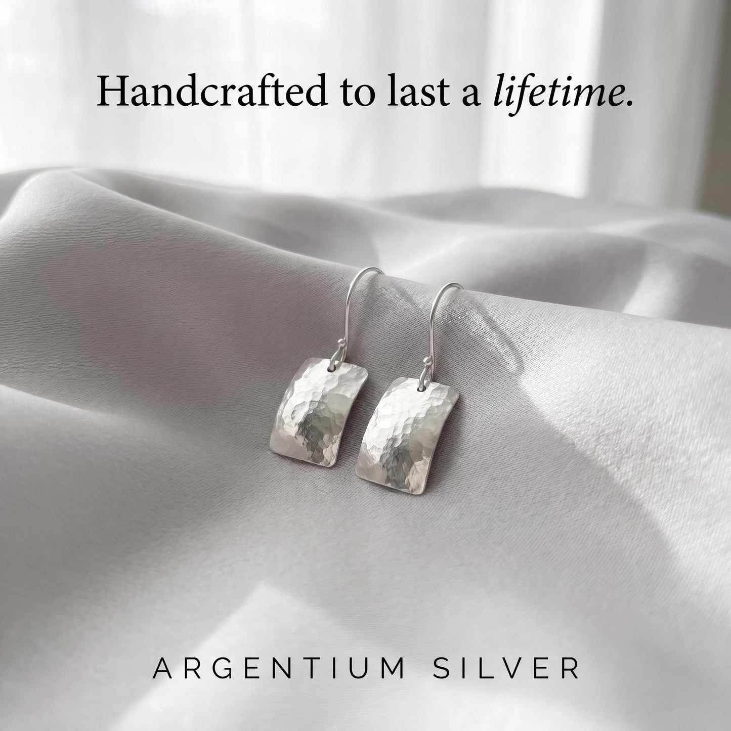 Hypoallergenic Argentium Silver Dangle Earrings, Modern Tarnish Resistant Jewelry for Women