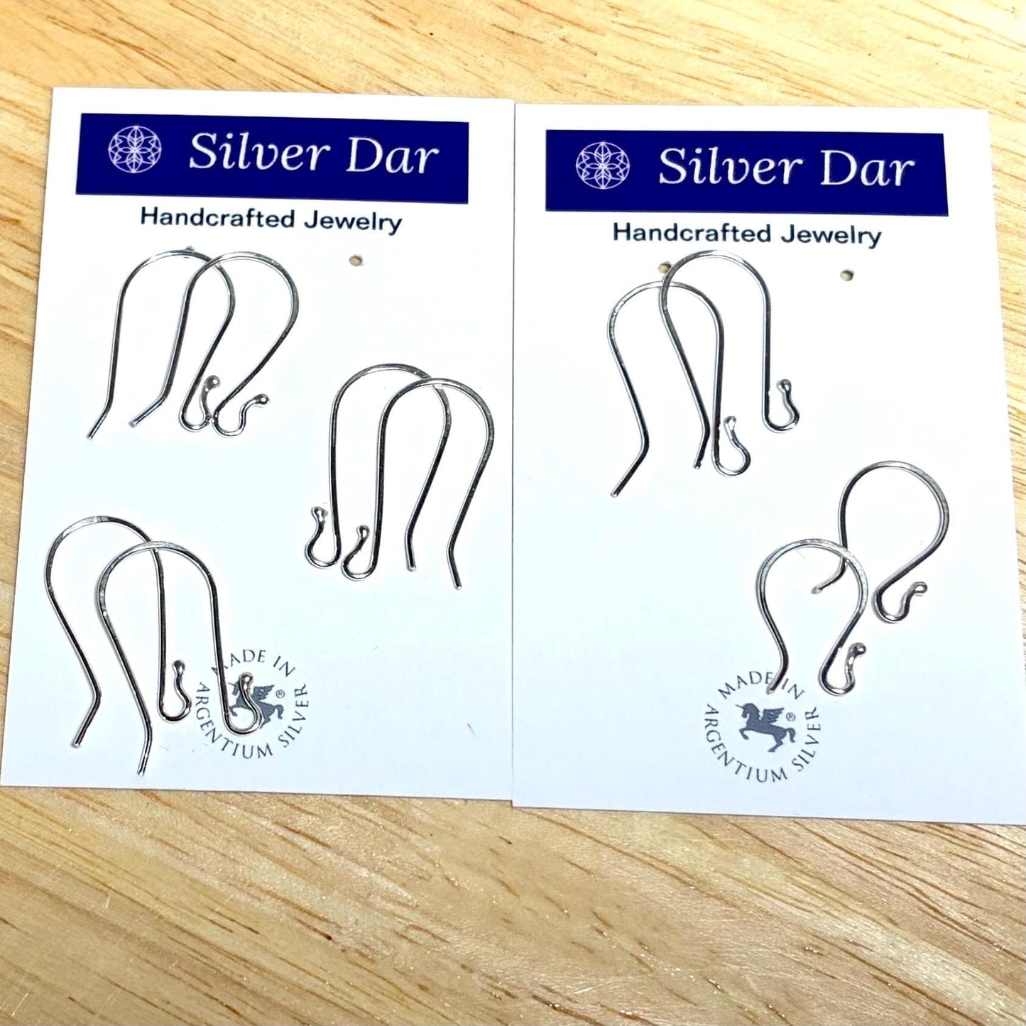 Argentium Silver French Ear wires 5 Pairs, Replacement Ear Wires for Sensitive Ears, Nickel Free 20 Gauge Sterling Silver Fish Hooks