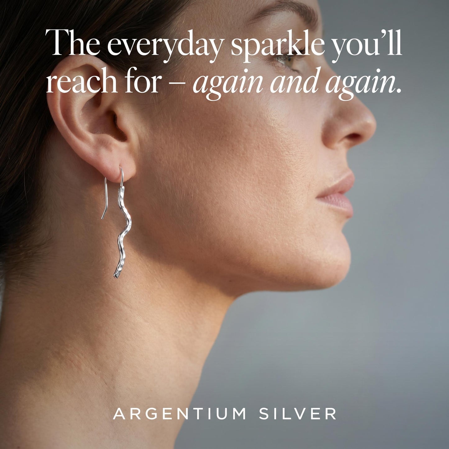 Hammered Argentium Silver Wave Earrings, Hypoallergenic Boho Jewelry, Gift for Women