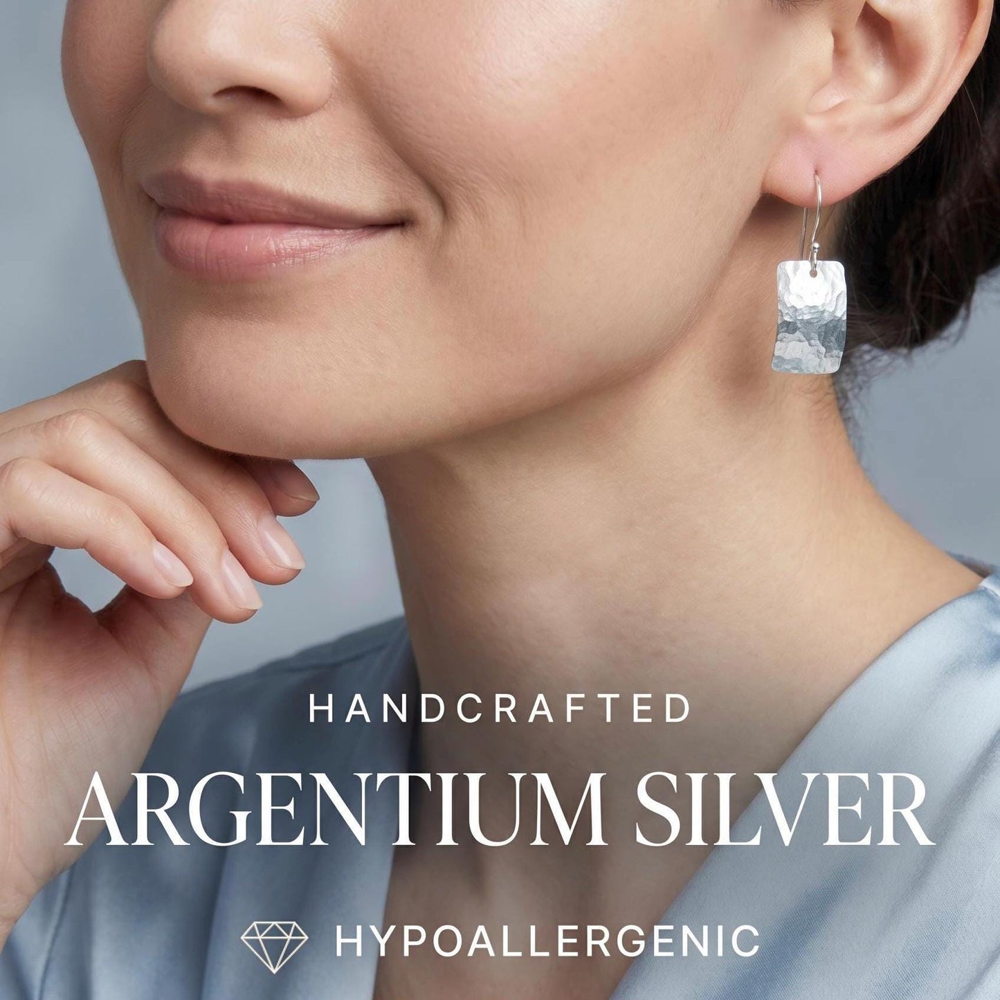 Hypoallergenic Argentium Silver Dangle Earrings, Modern Tarnish Resistant Jewelry for Women