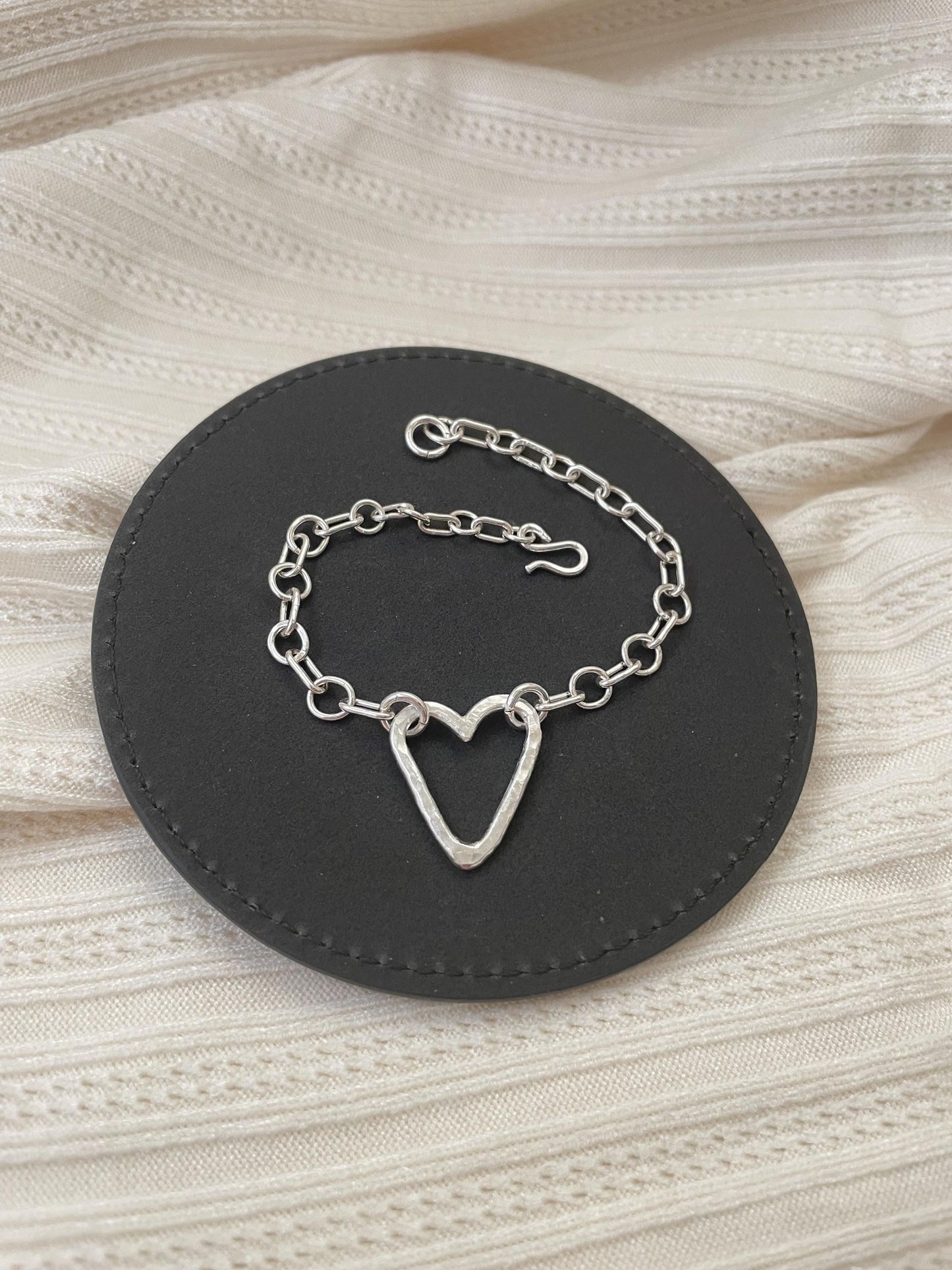 Hypoallergenic and Tarnish Resistant Silver Heart Jewelry Set, Handcrafted Argentium Silver Jewelry Gifts for Women