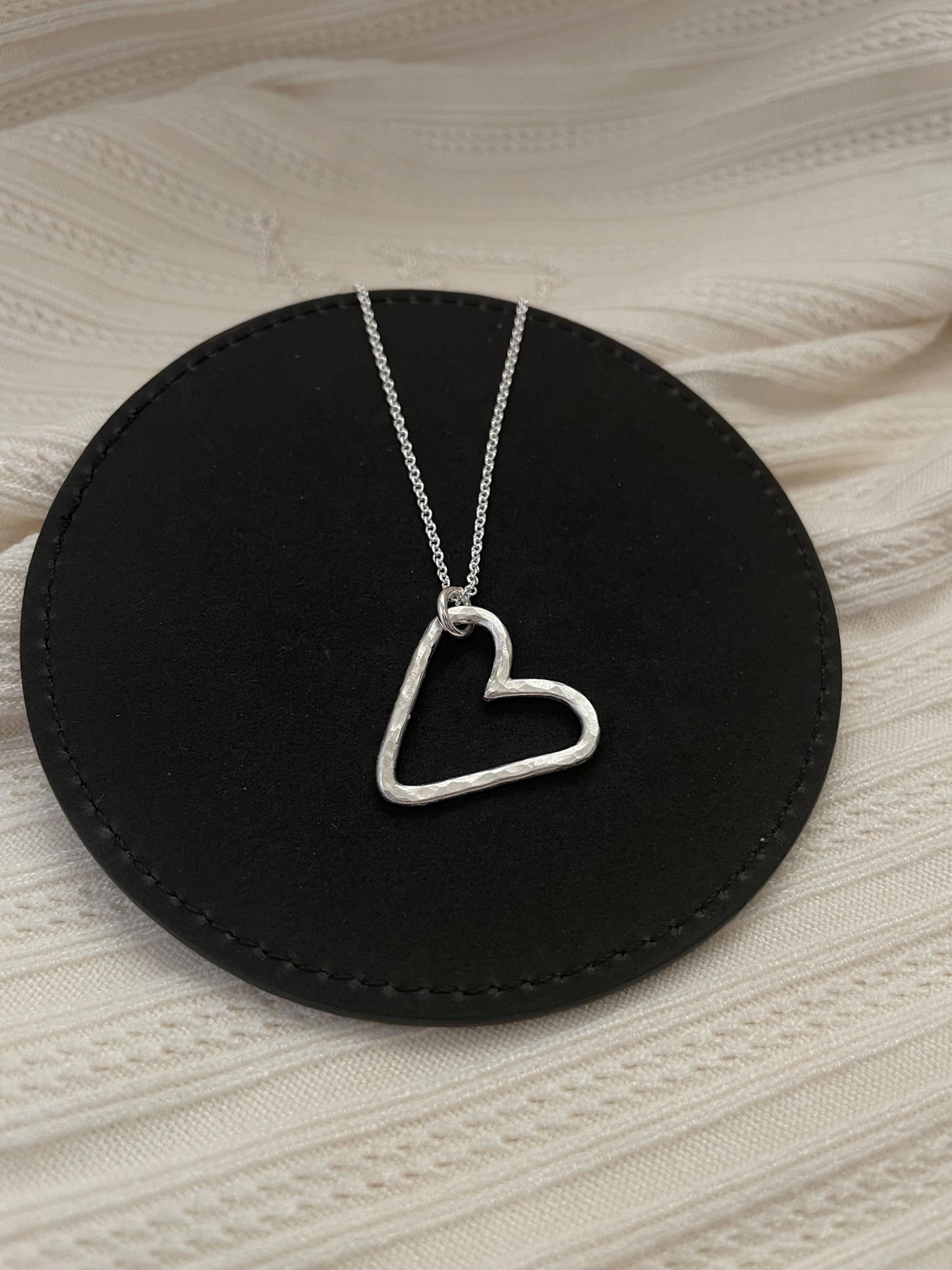 Hypoallergenic and Tarnish Resistant Silver Heart Jewelry Set, Handcrafted Argentium Silver Jewelry Gifts for Women