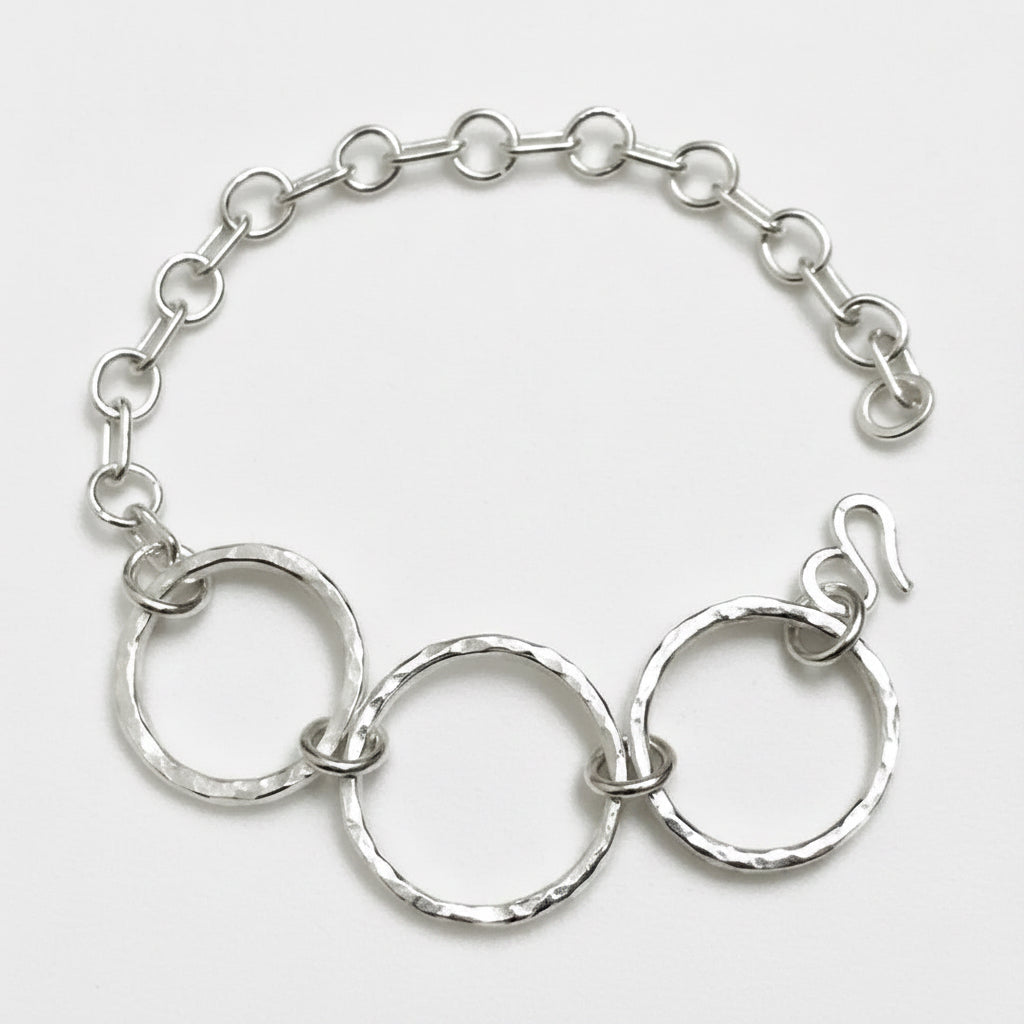 Argentium Silver Chunky Chain Bracelet, Hypoallergenic and Tarnish Resistant Chunky Jewelry Gift for Women