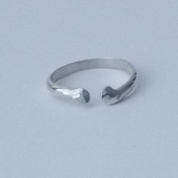 Argentium Silver Open Stack Ring, Hypoallergenic Tarnish Resistant Thumb Ring