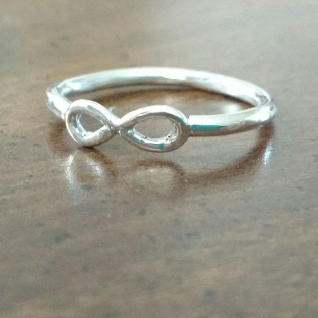 Handcrafted Argentium Silver Infinity Ring, Hypoallergenic and Tarnish Resistant Silver Jewelry Gift for Teen