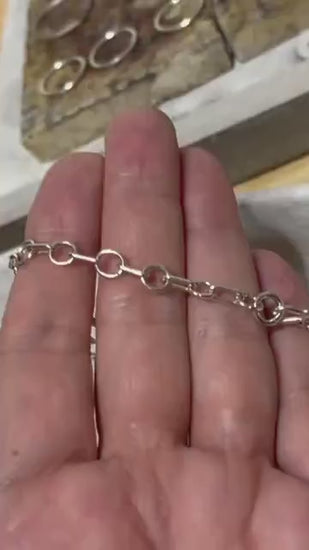 Handcrafted Argentium Silver Chain Necklace, Tarnish Resistant Artisan Jewelry, Durable Necklace