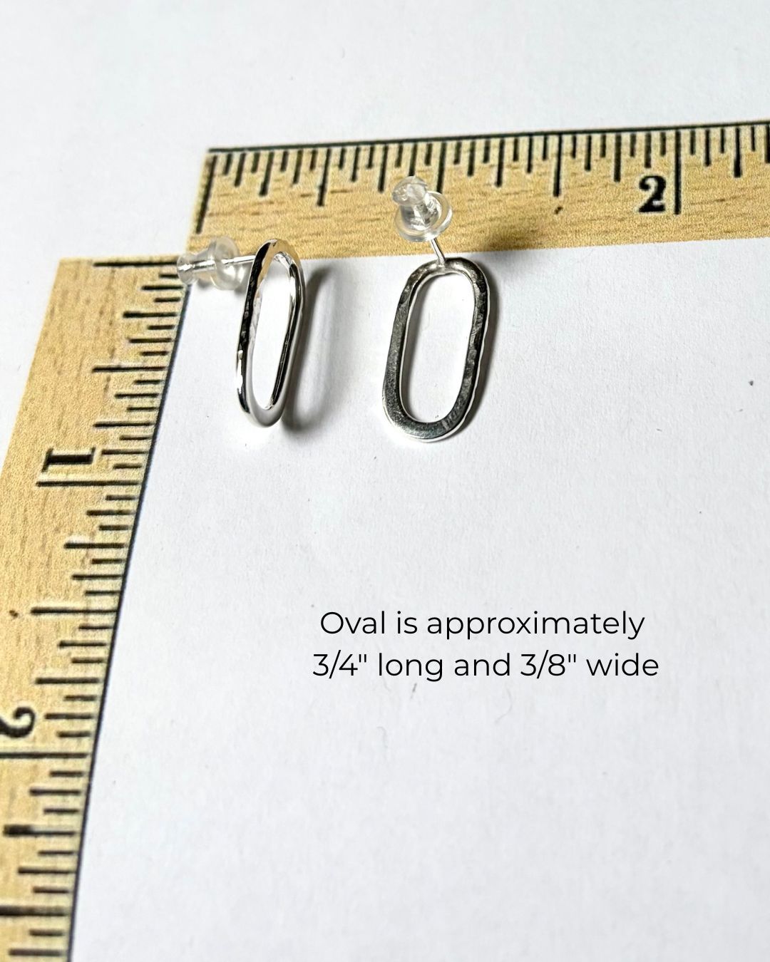 Argentium Silver Legacy Oval Post Earrings