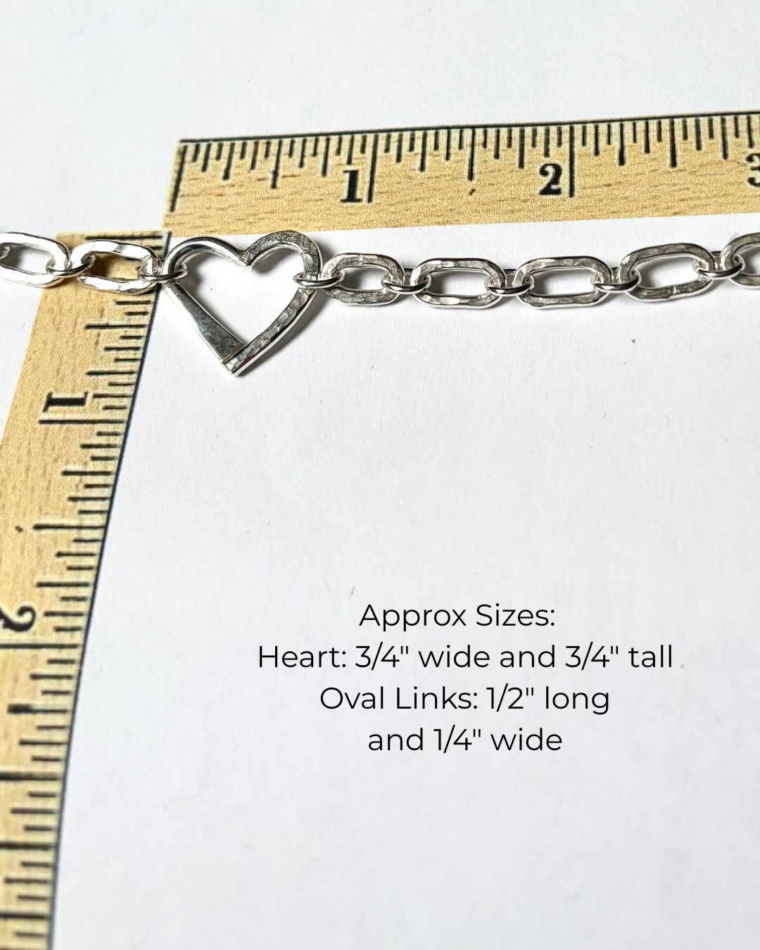 Argentium Silver Classic Link Bracelet with Legacy Heart
